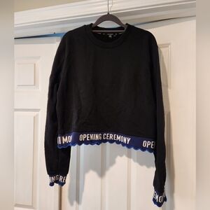 Opening Ceremony Black Pullover with Blue Accents